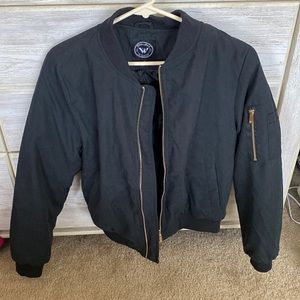 WHITE MARK Womens Bomber jacket - Small - Black